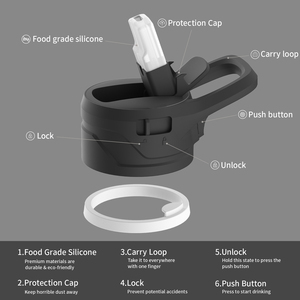<span class=keywords><strong>Tanana</strong></span> 24oz Eco Friendly En Acier Inoxydable Large Bouche Potable Sous Vide Thermos Tasse À Thé Bouteille D'eau De Sport Avec Multi Couvercles - Product Image 5