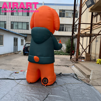 Mascotte gonflable adorable en forme de chien, personnage de dessin animé gonflable pour la publicité extérieure
