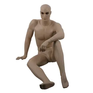 新しいデザインヨーロッパサイズ座っている裸成熟した男性マネキン