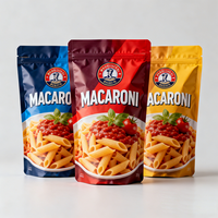 Sachet d'emballage vide personnalisable et écologique pour pâtes, macaronis, spaghetti, nouilles en spirale