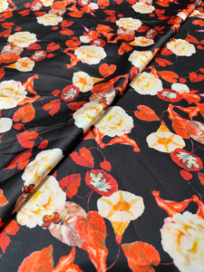 Tissu satiné imprimé 100% polyester multicolore, doux, brillant, léger, pour les travaux manuels des filles, la couture, la décoration de robes de mariée - Product Image 4