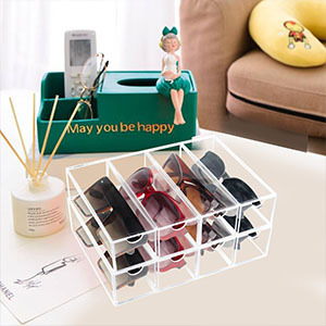 กล่องใส่แว่นกันแดดอะคริลิกใส4ลิ้นชักแบบทันสมัยผลิตตามสั่ง - Product Image 3