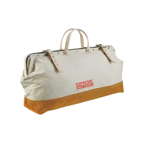 Heavy Duty Waterproof Canvas <strong>Mason</strong> <strong>Carpenter</strong> Tool Bag with 6 Internal Pockets Leather Reinforced Base OEM/ODM Customizable - Product Image 1