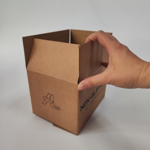 Boîtes d'expédition et d'envoi en papier kraft ondulé brun recyclable à paroi simple, 13*8*9cm, pour crème pour le visage, blush, vernis à ongles, vente en gros - Product Image 6