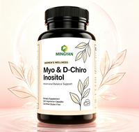 Capsules végétaliennes de Myo-D-Chiro Inositol, complément alimentaire pour la santé des femmes, fabrication GMP, OEM, marque privée, équilibre hormonal.