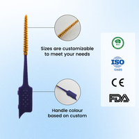 Brosse interdentaire en forme de I OEM pour un nettoyage en profondeur des dents, brosse interdentaire orthodontique en plastique, cure-dent, soin dentaire, certifiée FDA CE