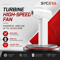 Ventilateur électrique turbo haute vitesse 130000 tr/min, dépoussiéreur d'air portable rechargeable 8000 mAh OEM ODM pour le nettoyage des claviers et des voitures