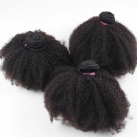 Lot de Cheveux Humains Vierges Brésiliens Crépus Bouclés Afro Économiques, Extensions 100% Cheveux Naturels 4a 4b 4c pour Femmes Noires