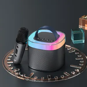 Mini Bluetooth Karaoke Muziekspeler Versterker Oplaadbare Draagbare Draadloze Luidspreker Met Microfoon Home Theater