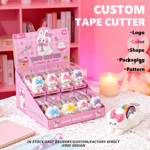 Dispenser di Nastro Adesivo Stile Misto Panda e Gatto, Confezionato in Scatola Espositiva in PVC, Cancelleria per Ufficio - Product Image 2