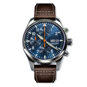 Orologio pilota multifunzione luminoso in acciaio inossidabile 316l con cronografo al quarzo 10atm di alta qualità personalizzato all'ingrosso 6 s00 in vendita - Product Image 1