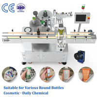 Machine d'étiquetage automatique à position fixe Skilt avec PLC et inspection par caméra pour les flacons cosmétiques et les emballages en bois