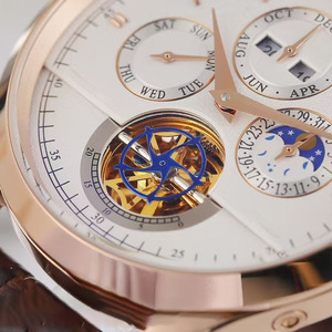นาฬิกาข้อมือผู้ชายระบบกลไกคุณภาพสูง ระดับหรู ขายดี พร้อมกระจกแซฟไฟร์ ปฏิทินถาวร แสดงวันที่และข้างขึ้นข้างแรม - Product Image 5