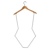 Logo personnalisé corps cintre bikini vêtements cintre maillot de bain en bois cintre