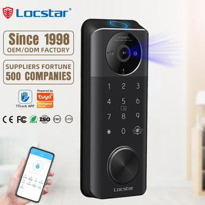 Locstar dân cư điện tử Vân tay mật khẩu kỹ thuật số ttlock cảm ứng ID thông minh Keyless phía trước Chốt Cửa Khóa với máy ảnh - Product Image 1