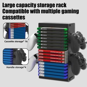 Đa chức năng CD/DVD hiển thị đứng PS Tương thích Loại vỏ nhựa trò chơi Cassette lưu trữ đứng với các phụ kiện - Product Image 4