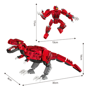 Mới <span class=keywords><strong>2</strong></span> trong <span class=keywords><strong>1</strong></span> người sáng tạo khủng long robot xây dựng khối thiết lập tự làm lắp ráp gạch xây dựng đồ chơi Quà tặng cho bé trai - Product Image 5