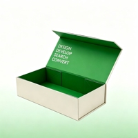 Boîtes cadeaux en carton rigide pliables avec fermeture magnétique, emballage en papier de luxe avec logo personnalisé pour l'emballage cosmétique