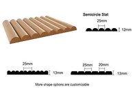 Panel de Rejilla de Madera Flexible Curvado, Diseño de Media Luna, Giratorio y Plegable para Columnas Cilíndricas, Ecológico y Resistente a la Humedad