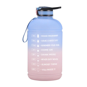 One Gallon <strong>Water</strong> <strong>Bottle</strong> with Time Marker and Straw Motivational Hydration <strong>Tracker</strong> Jug for Daily Intake - Product Image 1