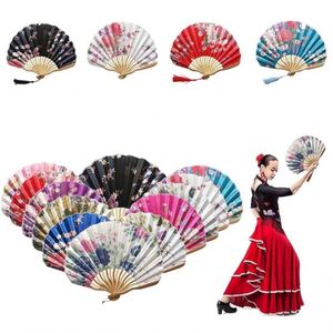 Custom Logo Portable Plastic Hand Fan Eco-Friendly Bamboo Paper Angel Traditional Love Flower Painted DIY Advertising - Product Image 4