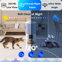 Mangeoire pour animaux de compagnie intelligente 6L WiFi App Control Distributeur de nourriture pour animaux de compagnie Caméra Chien Chat Mangeoire automatique pour animaux de compagnie avec caméra de vision nocturne infrarouge