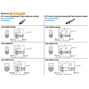 E2E-X10MC112 c212b1d12b212b1t12c312b3d12-M1-m1tj 0.3m Công Tắc Cảm biến tiệm cận cảm ứng M12 10mm 3 dây PNP NPN - Product Image 6