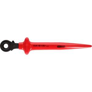 KS <b>TOOLS</b> - 117.2296 Freewheel ratchet with protective insulation - EAN 4042146749111 1000V INSULATED WRENCHES - Product Image 1