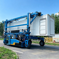 Transpalette porte-conteneurs hybride à pneus en caoutchouc pour une utilisation économe en carburant