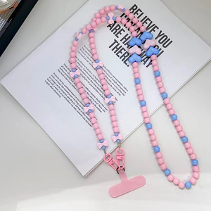 In coloratissimo Love Cloud Beads per telefono cellulare catena a catena a tracolla fiocco di fascia alta fiore perla perla perla Love catena corda - Product Image 6