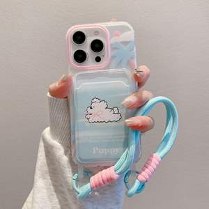 <span class=keywords><strong>Funda</strong></span> creativa para tarjetas con cuerda <span class=keywords><strong>colgante</strong></span> para <span class=keywords><strong>iPhone</strong></span> <span class=keywords><strong>11</strong></span>/14, <span class=keywords><strong>funda</strong></span> protectora de TPU con diseño de cachorro de dibujos animados, fundas para teléfonos móviles - Product Image 6