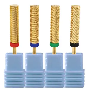 24MM Super Long carbure de tungstène baril ongles forets or croix coupe flûte série peau morte cuticule fraise - Product Image 1