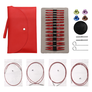 JP 13 Pcs Aguja <span class=keywords><strong>de</strong></span> anillo <span class=keywords><strong>de</strong></span> suéter intercambiable <span class=keywords><strong>de</strong></span> aluminio Juego <span class=keywords><strong>de</strong></span> <span class=keywords><strong>agujas</strong></span> <span class=keywords><strong>de</strong></span> tejer <span class=keywords><strong>circulares</strong></span> <span class=keywords><strong>de</strong></span> doble punta - Product Image 6