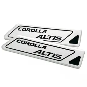 Custom Molds Carved Innova Nameplates Brushed Aluminum Text And Logo Painted For Auto Logo