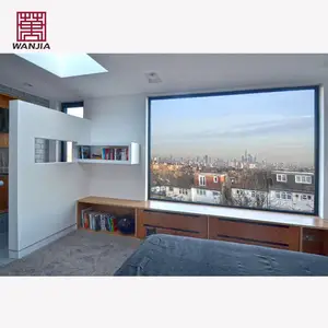 WANJIA Customized Ictures Aluminum Window Vintage Style Residentioal Fixed Big Picture Window