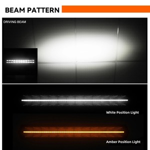 Thanh đèn <span class=keywords><strong>LED</strong></span> 22 inch 24V hai màu, đèn định vị màu hổ phách, thanh đèn <span class=keywords><strong>LED</strong></span> 12/32/42 inch dành cho xe tải địa hình 4x4 - Product Image 3