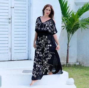 Fabricant et vente en gros de vêtements pour femmes, tissage en rayonne, Kaftan de station de broderie - Product Image 1