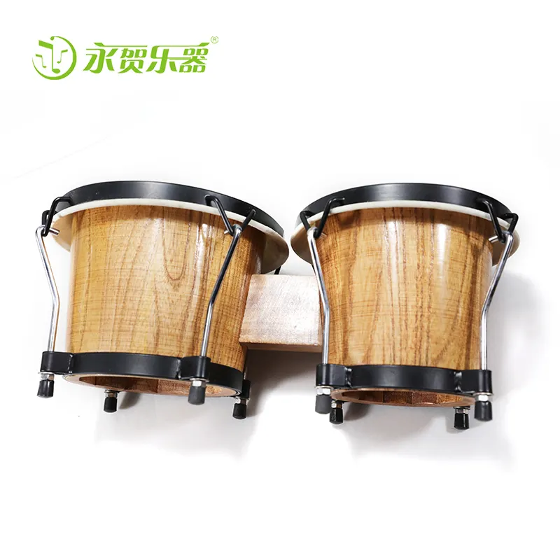 パーカッション楽器ミュージカル小型木製ボンゴドラム