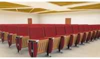 Chaise d'auditorium d'église Offre Spéciale pour les théâtres Tablette tournante moderne en ABS Jambe en aluminium