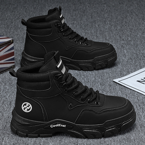 Autumn <b>Men's</b> Breathable High Top Martin Boots <b>Men's</b> Trendy Versatile Thick Soled Workwear <b>Shoes</b> Casual Short Boots Trendy <b>Shoes</b> - Product Image 3