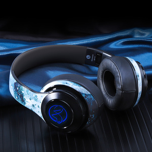 Qilian Tốt Nhất <span class=keywords><strong>Studio</strong></span> Không Dây Biểu Tượng Tùy Chỉnh LED Ánh Sáng Thương Hiệu <span class=keywords><strong>Bluetooth</strong></span> Trên Tai Tai Tai Nghe Headband <span class=keywords><strong>Bluetooth</strong></span> 5.3 Bass Tai Nghe - Product Image 3