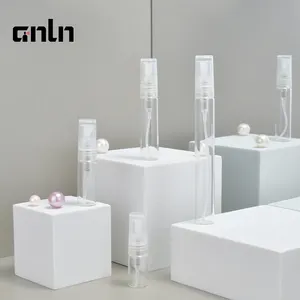 ANLN Empty 2ml 3ml 5ml 10ml clear glass spray perfume bottles Plastic Cap mini glass spray Atomizer