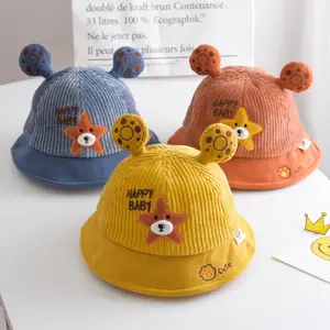 Gorro de pescador de algodón suave para niños y niñas, gorro de pescador con forma de Animal, con dibujos animados