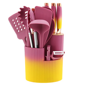 Ensemble d'ustensiles de cuisine en acier inoxydable de 15 pièces avec bloc de rangement en bois pour chef à domicile - Vente en gros - Product Image 3