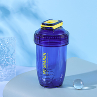 Gobelet shaker personnalisé avec logo, sans BPA, en plastique, anti-fuite, portable, pour la salle de sport, le fitness et les sports, bouteille d'eau