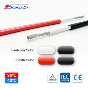 Câble <span class=keywords><strong>solaire</strong></span> photovoltaïque Shangjin H1z2z2-k 6mm 4mm, conducteur en cuivre étamé massif XLPE 1500V IP68 500m pour panneaux solaires de centrale électrique - Product Image 2