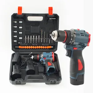 18V Portable brushless motor cordless 12V drill kit battery drill electro-mechanical Impact drill with battery and charger