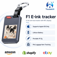 Pelacak Tag Pintar F1 E-Ink Bekerja Dengan Apple Find My, Penentuan Posisi Global, NFC, Layar Kontak, Tag Bagasi Hewan Peliharaan