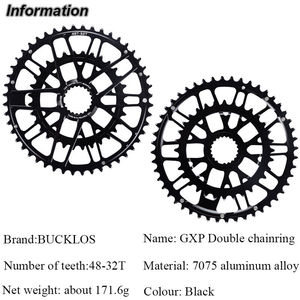 BUCKLOS 48-32T 50T plateaux route gravier vélo pédalier pour pédalier à montage direct 8-11 vitesses étroit large anneau de chaîne - Product Image 2