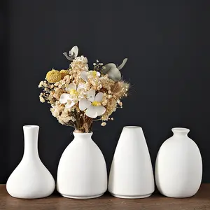 DESITA fábrica decoración del hogar jarrones nórdico moderno decorativo a granel jarrones de cerámica floreros de cerámica